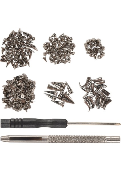 150 Set Gümüş Karışık Şekla Başikler ve Çıtçıtlar Koni Croc Spikes Giyim Ayakkabıları Için Deri Perçin Kiti Kemerler Dıy (Yurt Dışından) modelleri