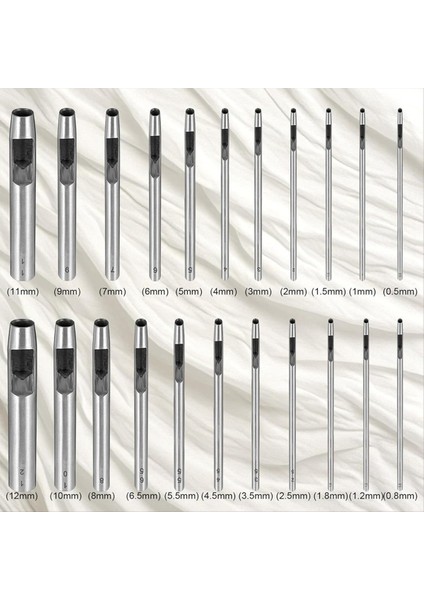 Deri Delik Zımba Aracı 22 Pcs Deri Delik Punch 0 5-12MM Daire Deliği Punch Metal Hollow Punch Seti (Yurt Dışından) fiyatları