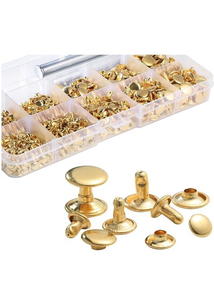 340 Setler Deri Perçin Kiti Perçinler Deri Çift Şapka Perçinler Giyim Giysileri Ayakkabı Torbaları Kemerler Bantlar (Yurt Dışından) fırsatları