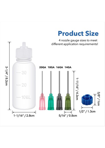 6 Adet Tutkal Aplikatörleri Künt Iğne Ucu ile Şişeler (Yurt Dışından) fiyatları