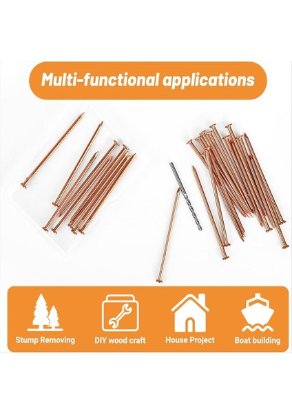 Ağaç Güdük Köklerini Öldürmek Için 15 Adet Bakır Çivi 3 15 Inç Bakır Çivi Matkap Ağaçlar Için Kazık Çıkarma Çivi (Yurt Dışından) indirimleri