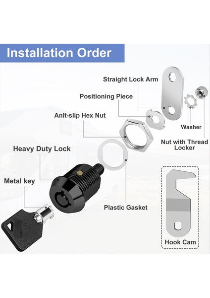 Anahtar Aynı Anahtar Dolap Kilidi Kanca Kam Kilidi Çinko Alaşımı Rv Kilidi CM1917 CM1930 5/8 Inç ile Siyah Alet Kutusu Kilidi (Yurt Dışından) indirimleri