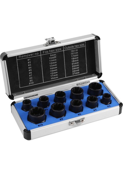10 Adet Hasarlı Somun Cıvatası Sökücü 9-19MM Çıkarıcı Kaldırma Aletleri Set Işleme Alet Araç Garaj Mekaniği Çıkarıcı Aracı (Yurt Dışından) modelleri