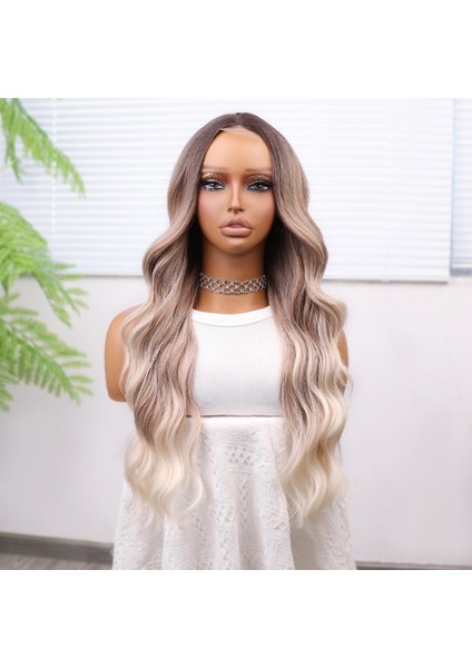 Rus Kumralı Beyaz Platin Işıltılı ve Ombreli Tül Peruk modelleri