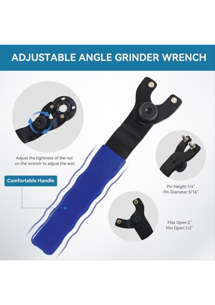 Açı Öğütücü Anahtarı 5/8in-11 Açı Öğütücü Uzatma Mili 6 Pcs Secner Flanş Öğütücü Somunu 3in Uzatma (Yurt Dışından) indirimleri