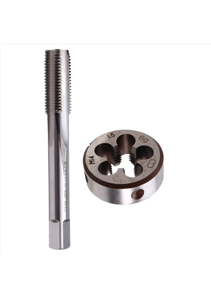 2pcs M14X1 5 Tap Die Set Set Yüksek Hızlı Çelik Tap Die Sleeve Makine Tezgahı Iç ve Harici Iplik Dokunma Için Kullanılır (Yurt Dışından) fiyatları