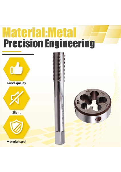 2pcs M14X1 5 Tap Die Set Set Yüksek Hızlı Çelik Tap Die Sleeve Makine Tezgahı Iç ve Harici Iplik Dokunma Için Kullanılır (Yurt Dışından) indirimleri