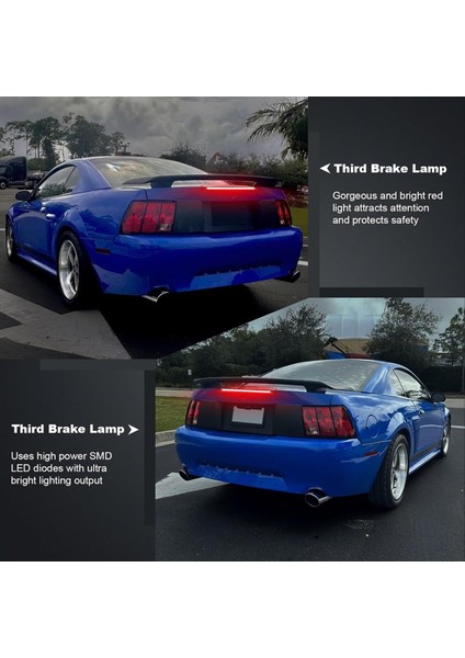 LED 3. Üçüncü Fren Işığı Ford Mustang 1999-2004 Yüksek Montaj Durdurma Işıkları Aksesuarları 1R3Z13A613AB (Yurt Dışından) fırsatları