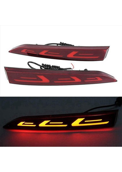 2 Çift Araba LED Arka Tampon Reflektör Uyarı Fren Lambası Arka Lambası Park Sis Lambası Hyundai Solaris Accent 2017-2019 (Yurt Dışından) modelleri