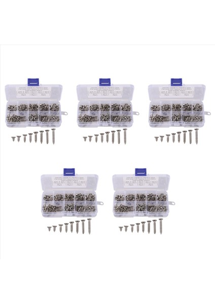 1000 Pcs M3 Paslanmaz Çelik Düz Kafa Vidaları Kitler Yüksek Mukavemetli Kendi Kendine Dokunma Vidaları Ahşap Mobilya Için Ayarlanmış (Yurt Dışından)