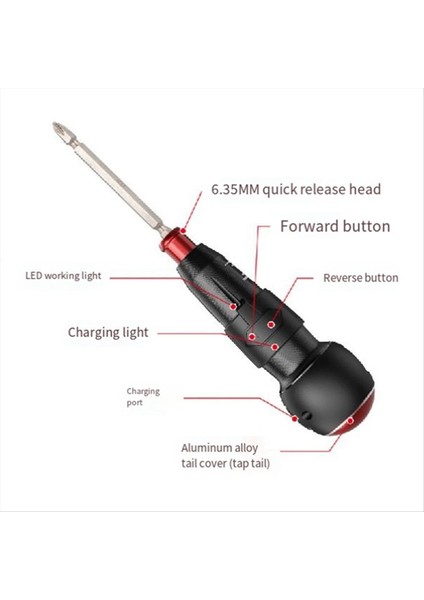 Elektrikli Tornavida Mini Elektrikli Parti Hızlı Değişim Parti Başı Küçük Elektrikli Tornavida (Yurt Dışından) fiyatları