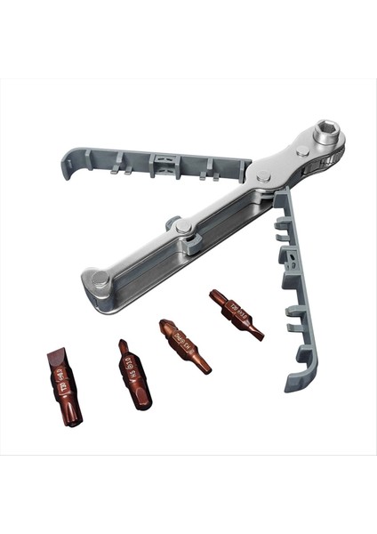 Çok Fonksiyonlu Çift Yönlü Cırcır Tornavida Seti Kayma Önleyici Kol S2 Tornavida Çift Amaçlı Tornavida Set Aracı (Yurt Dışından)