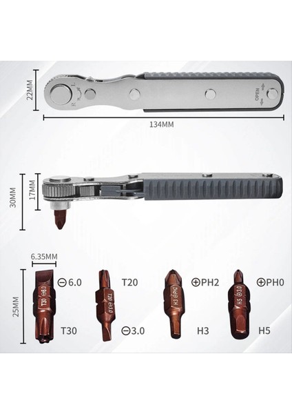 Çok Fonksiyonlu Çift Yönlü Cırcır Tornavida Seti Kayma Önleyici Kol S2 Tornavida Çift Amaçlı Tornavida Set Aracı (Yurt Dışından) fırsatları