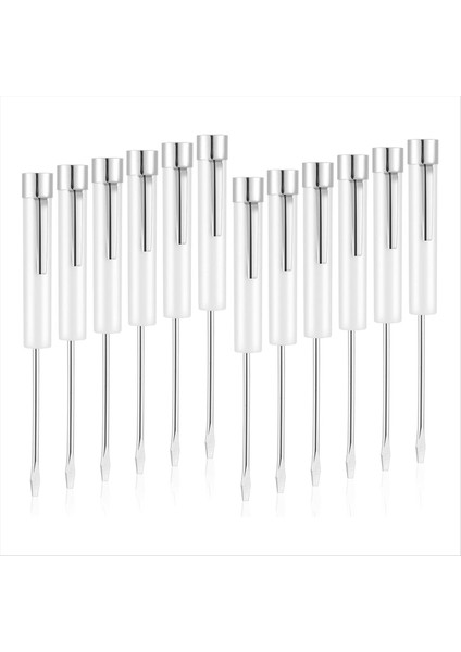 Mekanik Elektrikçi Onarım Aletleri Için 12 Adet Cep Tornavida Üst ve Klipsli Düz Bıçak Tornavi (Yurt Dışından)