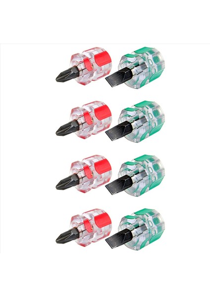4x Mini Kısa Stubby Phillips Slotted Tornavida Seti (Yurt Dışından)