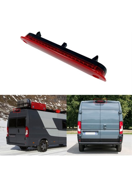 Araba Üçüncü Fren Lambası Yüksek Montajlı Fren Işığı Uyarı Işığı 1340670080 Fiat Ducato Citroen Relay Peugeot Boxer Red (Yurt Dışından) modelleri