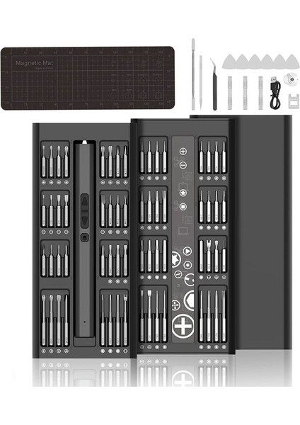 82 In 1 Elektrik Tornavida Hassas Tornavida Seti Dizüstü Bilgisayar Gözlükleri Için Manyetik Mini Matkap Saat Telefonu (Yurt Dışından)