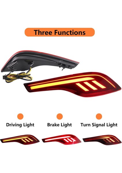 LED Arka Tampon Reflektör Işıkları Honda Crv Cr-V 2017-2019 Dönüş Sinyal Lambaları Fren Lambaları Park Lambaları Aksesuarları (Yurt Dışından) fırsatları