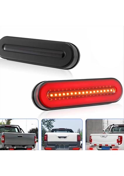 2pcs 58 LED Kuyruk Freni Işığı Akışlı Dönüş Sinyalleri Araç Kamyonları Için Işıklar Yarı Kargo Araçları 10-30V Drl Lamba (Yurt Dışından) modelleri