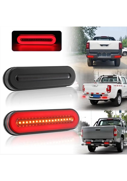 2pcs 58 LED Kuyruk Freni Işığı Akışlı Dönüş Sinyalleri Araç Kamyonları Için Işıklar Yarı Kargo Araçları 10-30V Drl Lamba (Yurt Dışından) indirimleri