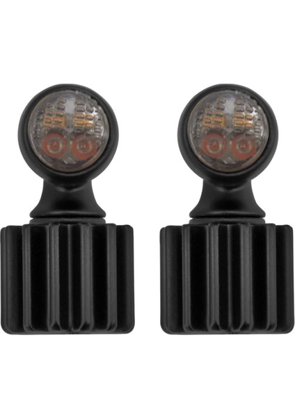 4x Motosiklet Dönüş Sinyalleri Mini Yanıp Sönen LED Koşu Fren Lambası Evrensel Harley Touring Softail Sportster Siyah (Yurt Dışından) fiyatları