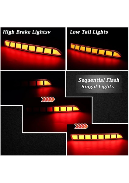 Arka Tampon Reflektörler Işık Chevy Suburban Tahoe Gmc Yukon 2021-2024 Sıralı Dönüş Sinyali Lambası Fren Lambası (Yurt Dışından) fırsatları