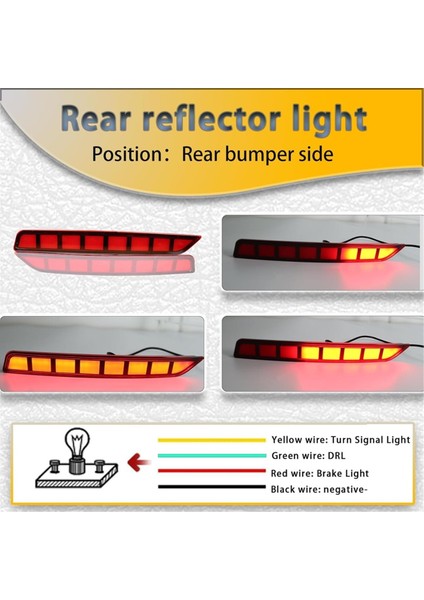 Arka Tampon Reflektörler Işık Chevy Suburban Tahoe Gmc Yukon 2021-2024 Sıralı Dönüş Sinyali Lambası Fren Lambası (Yurt Dışından) indirimleri