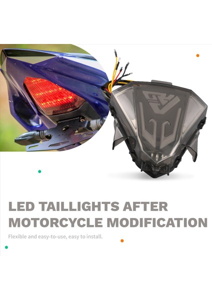 Motosiklet Modifiye Arka LED Park Lambaları Fren Lambası Dönüş Sinyali Aksesuarları ile Yamaha R15 Için Fit 2013 2014 2015 2016 (Yurt Dışından) fırsatları