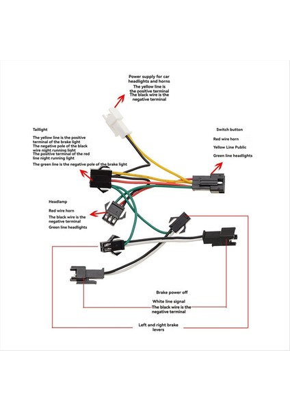 Bisiklet Far ve Kuyruk Işığı Seti Ebike Turn Sinyalleri Ön ve Arka Işık Elektrikli Bisiklet Işık Korsası Switch 24-48V (Yurt Dışından) modelleri