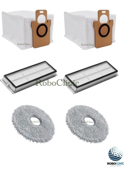 Dreame L10S Ultra Robot Süpürge Uyumlu Yedek Toz Torbası, Hepa Filtre, Mop Paspas -6 Parça