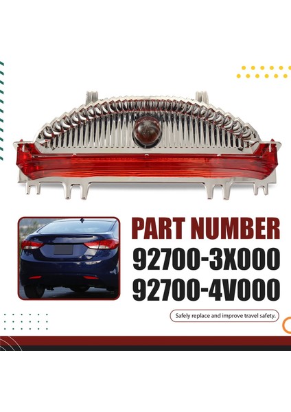 Araba 3rd Üçüncü Fren Lambası Yüksek Monte Stop Lambası + Taban Kapağı 92700-3X000 92700-4V000 Hyundai Elantra 2011-2016 Için Fit (Yurt Dışından) indirimleri