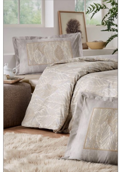 Özdilek Çift Kişilik Ranforce Nev Takımı Folha De Ouro Bej fiyatları