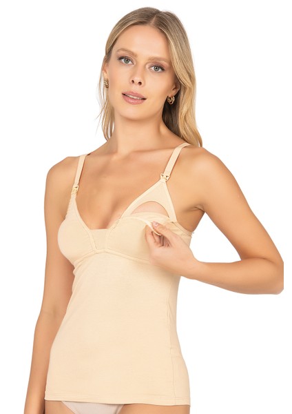 NBB 3050 Kadın Pamuklu İnce Askılı Boş Kap Desteksiz Balensiz Esnek Rahat Emzirme Atleti fiyatları