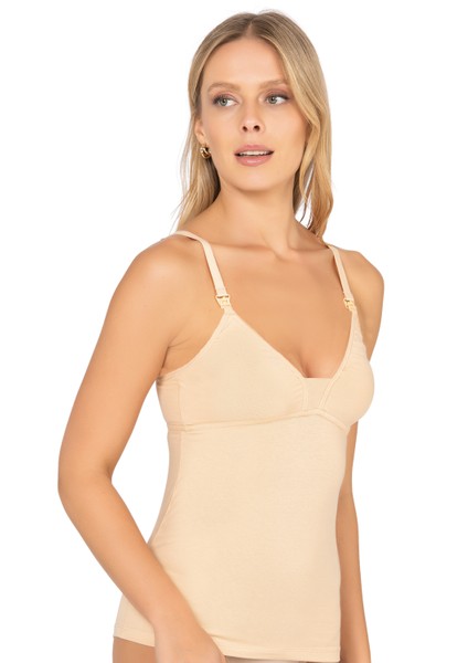 NBB 3050 Kadın Pamuklu İnce Askılı Boş Kap Desteksiz Balensiz Esnek Rahat Emzirme Atleti fırsatları