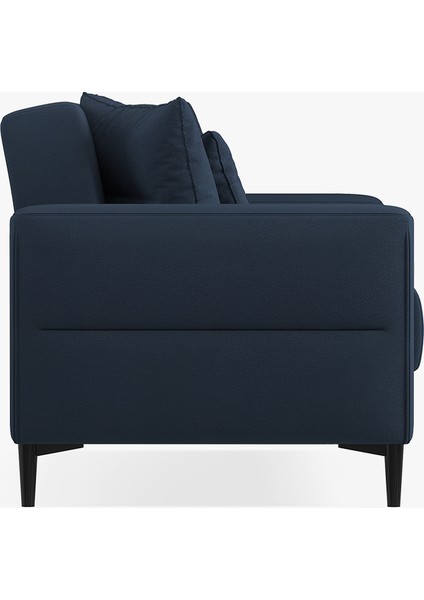 Briza Plus Kadife Dokulu, 3'lü Yataklı Koltuk - Koyu Lacivert fiyatları