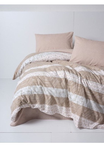 Flanel Nev Takımı Çift Kişilik Arrow Krem