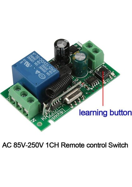 2x Universal 433 Mhz Ac 220V 1 Kanallı Uzaktan Kumanda Anahtarı Mini Kablosuz Röle Alıcı Modülü (Yurt Dışından) modelleri