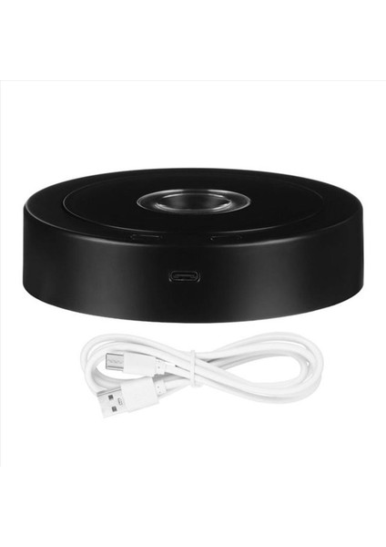 Yuvarlak Stand LED Dönen Ekran Kristaller Için Stand Tabanı Işıklı Temel 8 Işık Modları Ekran Kaideleri (Siyah) (Yurt Dışından)