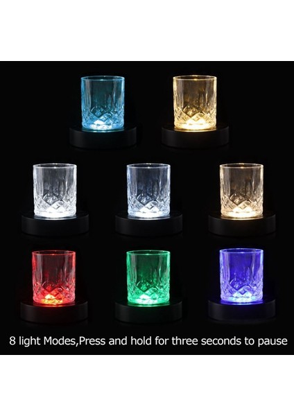 Yuvarlak Stand LED Dönen Ekran Kristaller Için Stand Tabanı Işıklı Temel 8 Işık Modları Ekran Kaideleri (Siyah) (Yurt Dışından) indirimleri