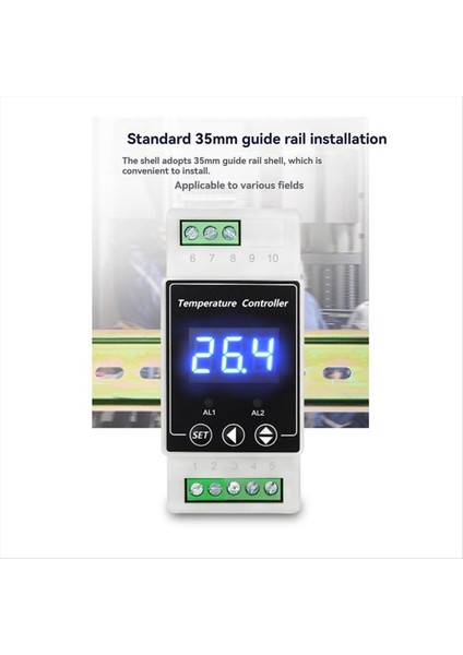 LED Ray Termostatı AC220V 2 Yollu Röle Dın Ray Ray Mobisten Kontrolü Isıtlama ve Soğutma Sıcaktı Sıcaklık Alarm Kontrolörü C (Yurt Dışından) modelleri