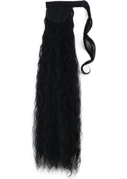 Bağlamalı Kabarık Dalgalı At Kuyruğu / Siyah indirimleri