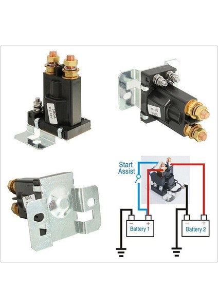 12V 500A Röle Araç Başlangıç Anahtarı Çift Pil Izolatör Rölesi Araba Gücü Anahtarı Için Başlat/kapalı 4 Pin 500A 12V (Yurt Dışından) modelleri