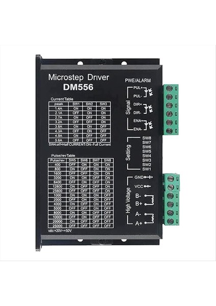 DM556 Cnc Dijital Step Motor Sürücüsü 2-Fazlı Step Motor Sürücüsü 20-50V Dc Max 5 6A 128 Motor Için Alt Bölüm (Yurt Dışından)