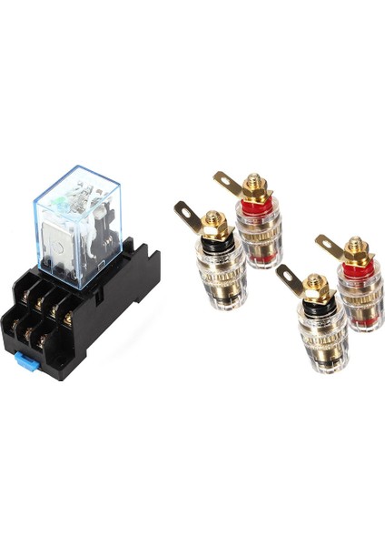 4pcs Amplifikatör Hoparlör Terminal Bağlama Direği 4mm Muz Fiş Jakı &amp 1 Set HH54P Bobini 4pdt 14 Pim Elektromanyetik Röle (Yurt Dışından)