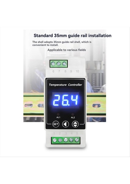 LED Ray Termostatı DC8-24V 2 Yollu Röle Dın Ray Ray Mobisten Kontrolü Isıtma ve Soğutma Sıcaklığı Alarm Kontrolörü A (Yurt Dışından) fiyatları