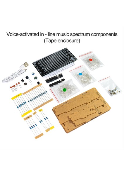 LED Müzik Spektrum Dıy Kiti Müzik Kontrolü Çok Renkli Spektrum Lehimleme Projesi Dıy Kiti Kabuklu (Yurt Dışından) fırsatları