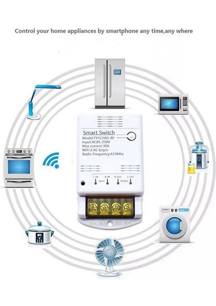 3x Taya Wıfı 30A Röle Modülü 85-250V Akıllı Anahtar Dıy 433MHZ Rf Denetleyici Uygulama Ses Röle Zamanlayıcı Uzaktan Tahmin (Yurt Dışından) indirimleri