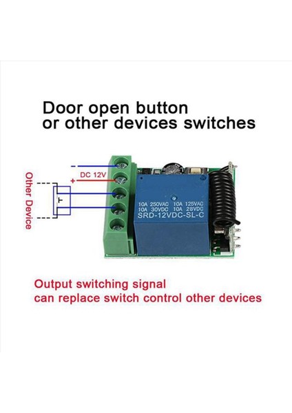 Dc 12V Tek Kanallı Röle Modülü Evrensel Kablosuz Anahtar Rf Röle Alıcı + 1 Uzaktan Kumanda Verici Dıy Kiti (Yurt Dışından) fırsatları