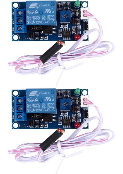 2x Dc 12V Fotoelektrik Anahtar Sensör Röle Modülü 50MMX25MM W 2 Kablo (Yurt Dışından)