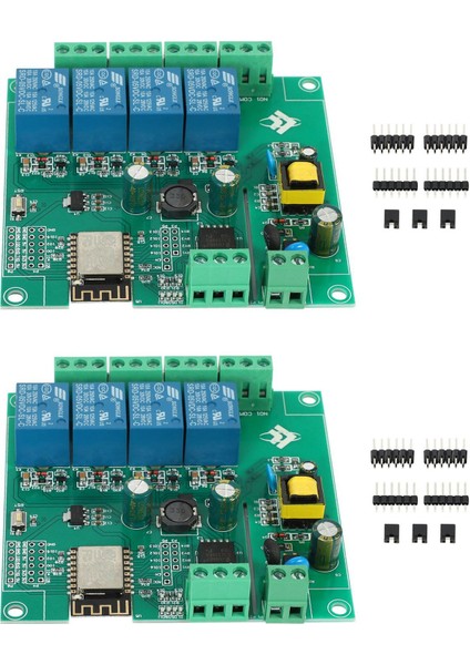 2x ESP8266 Kablosuz Wifi 4 Kanal Röle Modülü ESP-12F Arduino Ac/dc 5V/8-80V Güç Kaynağı Için Geliştirme Kartı (Yurt Dışından)
